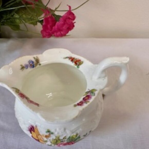 Vintage Coalport Severs Embossed Creamer – Made in England Floral Jug - Picture 4 of 7